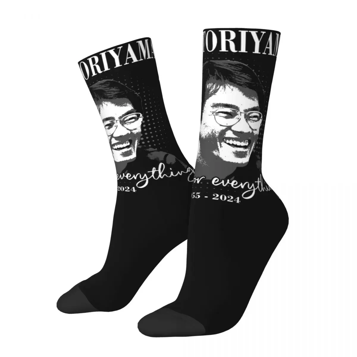 Women's Akira Toriyama Thank You For Everything Socks Comfortable Fashion 1955 - 2024 Socks Novelty Middle TubeSocks Small Gifts