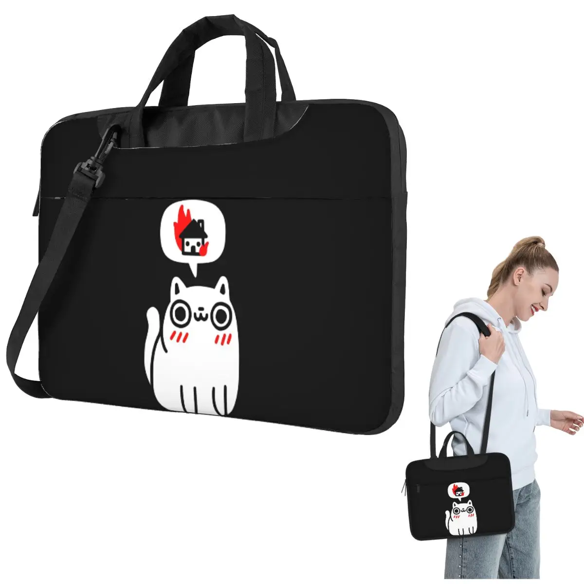 

Dreaming Of Destruction Crossbody Laptop Bag Case Computer Bag Resistant Protective Notebook Pouch for Lenovo