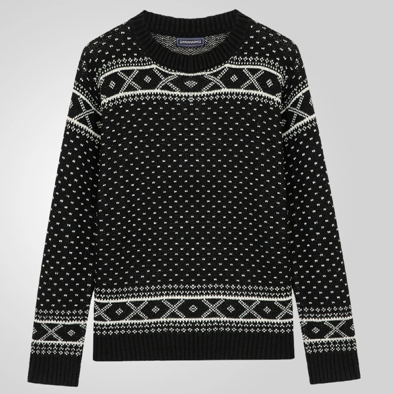 Suéteres de cuello redondo para hombre, ropa de punto de manga larga, ajustada, Color sólido, MY279, otoño e invierno, novedad de 2023