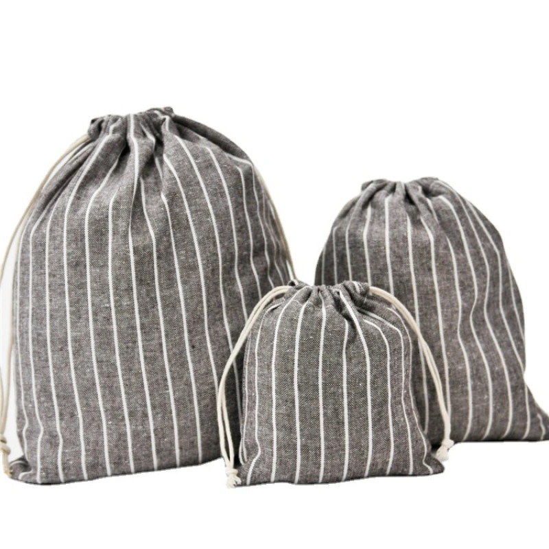 Cotton Drawstring Bags Christmas Gift DIY Small Pouches Home Dustproof Storage Organizer