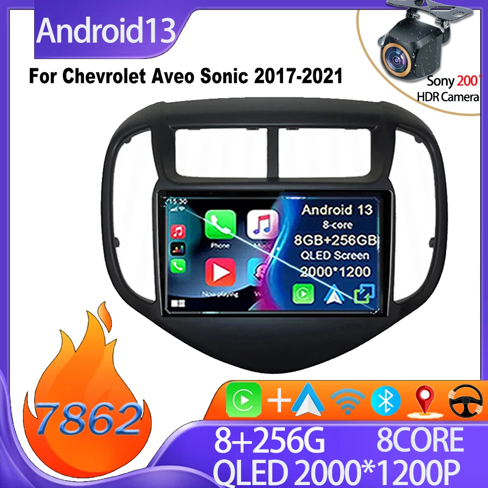 

Для Chevrolet Aveo Sonic 2017-2021 Android радио автомобильный радиоплеер No 2din DVD GPS навигация Беспроводная Android Авто Mirror Link