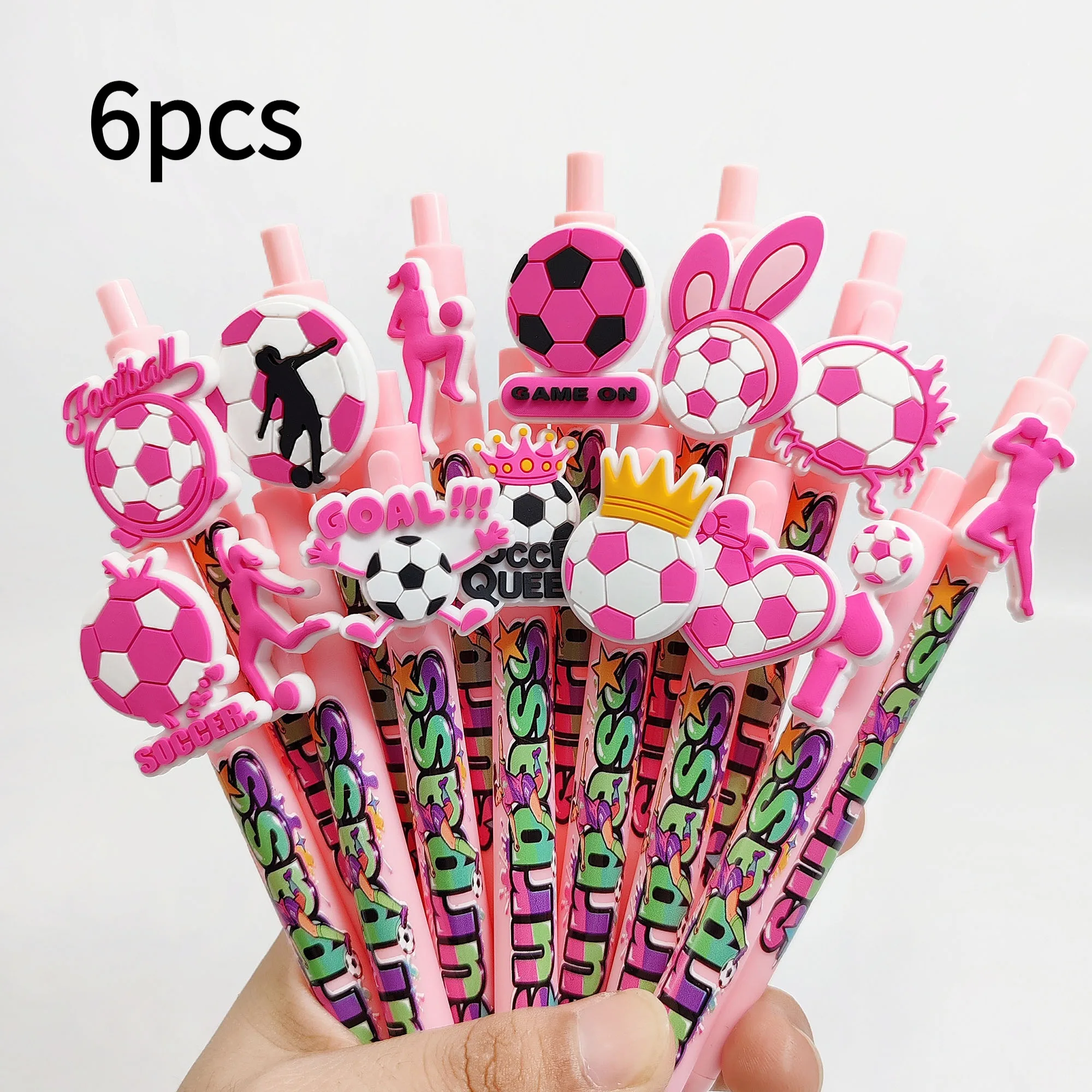 

6 шт./12 шт., страстная женская футбольная серия, шариковая ручка, студенческий подарок для письма, подпись, предпочтительный подарок
