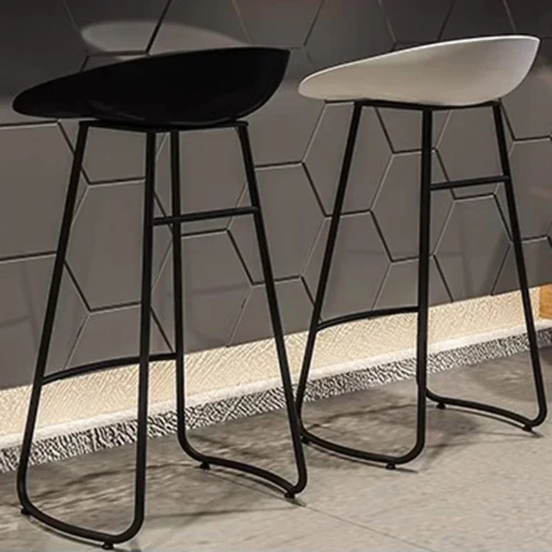 Nordic Simple Fashion Bar Stool Chair Design Kitchen Elegant Island Bar Stool Vanity Beauty Taburete Alto Cocina Furniture