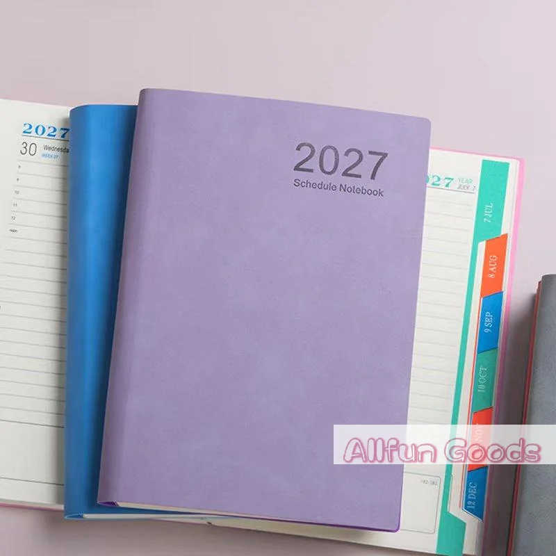 [TG835]High Quality 2027 Planner Efficiency Agenda Book With Monthly & Weekly Plan Pages Schedule Notebook School Office