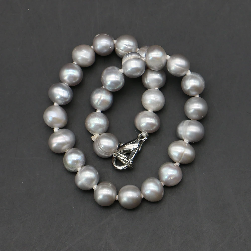 

Stylish Silver Natural Baroque Freshwater Pearl Bracelet 6-7mm Irregular Round Pearl Wrist Decoration Jewelry For Men/Women Gift
