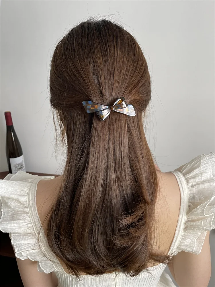 Presilha de Cabelo Fena E de Verão em Acetato com Laço Borboleta, Acório de Moda, ampo Bico de Pato, Ornament...