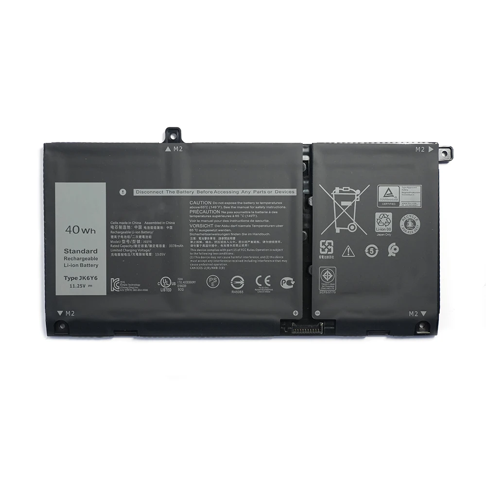 JK6Y6 11.25V 40Wh 3378mAh Battery For Dell Latitude 3410 3510 Inspiron 5300 5301 5401 5402 5408 5409 5501 5502 Serie H5CKD 9077G