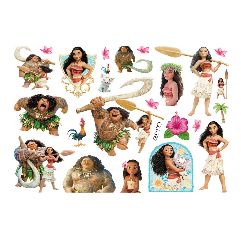 Disney Cartoon Anime Moana Tattoo Adesivos, Tatuagens Temporárias Infantis, Arte Corporal, Brinquedos de Festa Cosplay, Presentes Infantis, Novo