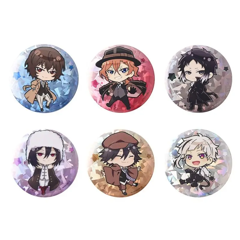 Bungo Stray Dogs Nakahara Chuya Nakajima Atsushi Edogawa Rampo Ryunosuke feodor Metal Badge Laser Badge Gift