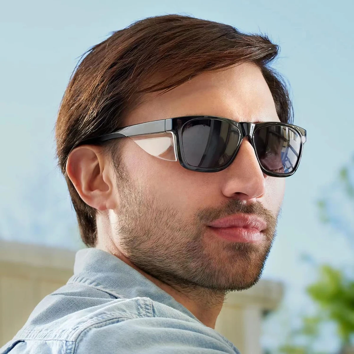 Side Wing Windproof Protection Sunglasses Anti Pollen Anti Blue Light Ultra Lightweight Men's and Women's Sunglasses