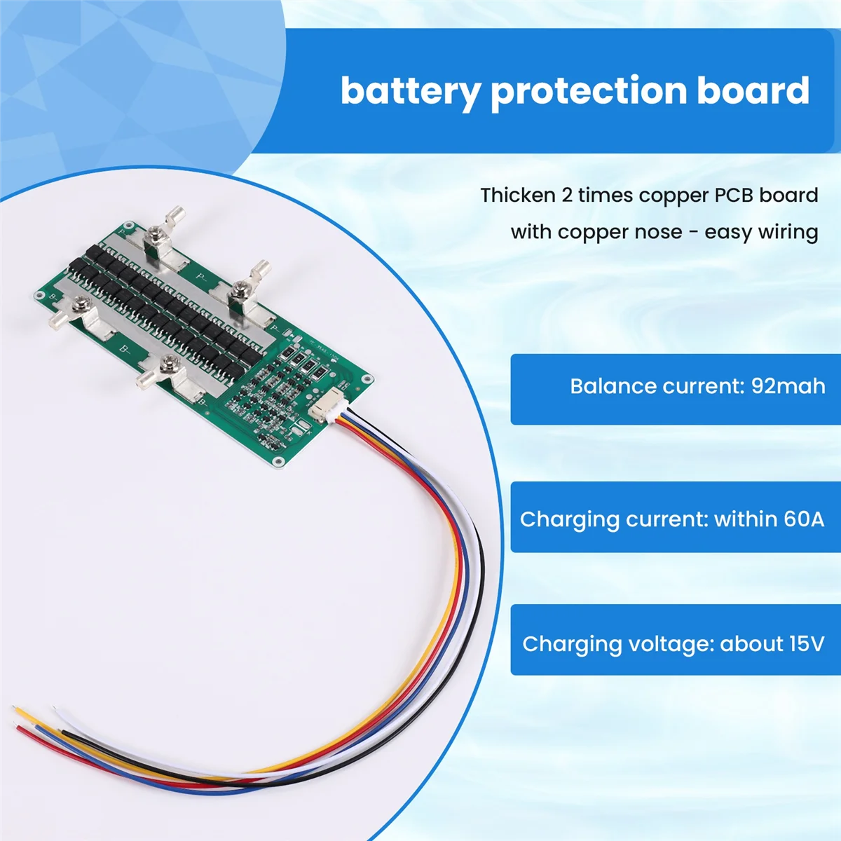 4S 12V LiFePO4 Battery Protection Board with Balanced Charging 150A Continuous 100A Power Portable Car Start Equalizer