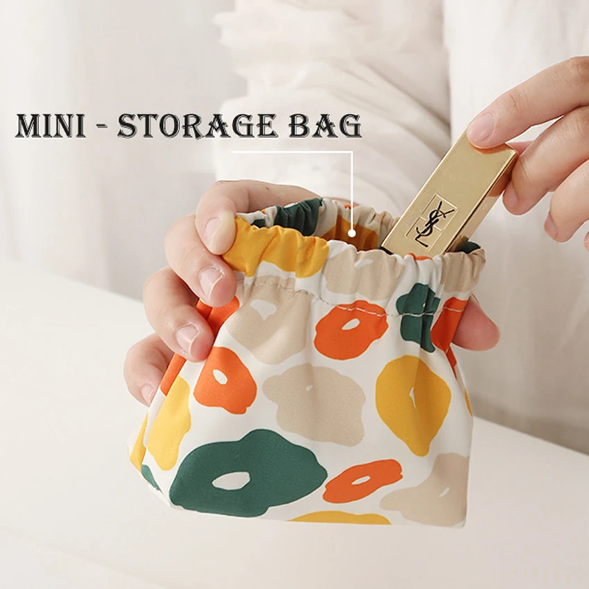 Ins Cosmetics Coin Wire Holder Poudres Sac, Portable, Écouteurs, Cartes, Rouge à lèvres, Sac de rangement, Fermeture automatique, EvaluTravel, Sac à bijoux