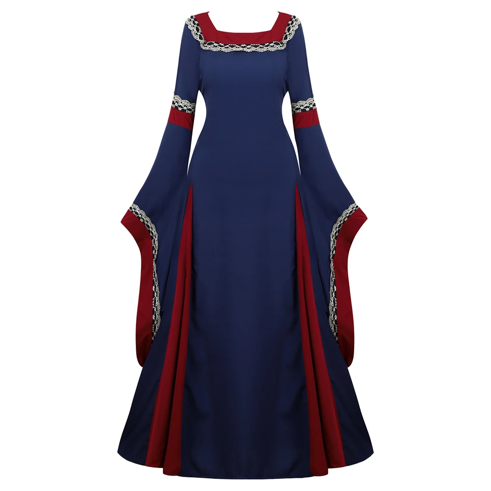 

Medieval Costume for Women Renaissance Dress Gowns Halloween Dress Long Sleeves Victorian dresses Plus Size