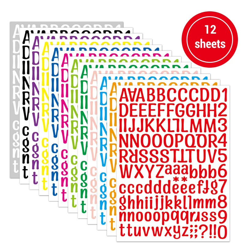 12 Sheets Colorful …