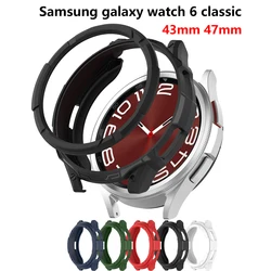 Coque pour Samsung Galaxy Watch 6 Classic, coque de protection en TPU, coque pare-chocs + anneau pour Galaxy Watch 6 Classic 47mm 43mm 47mm