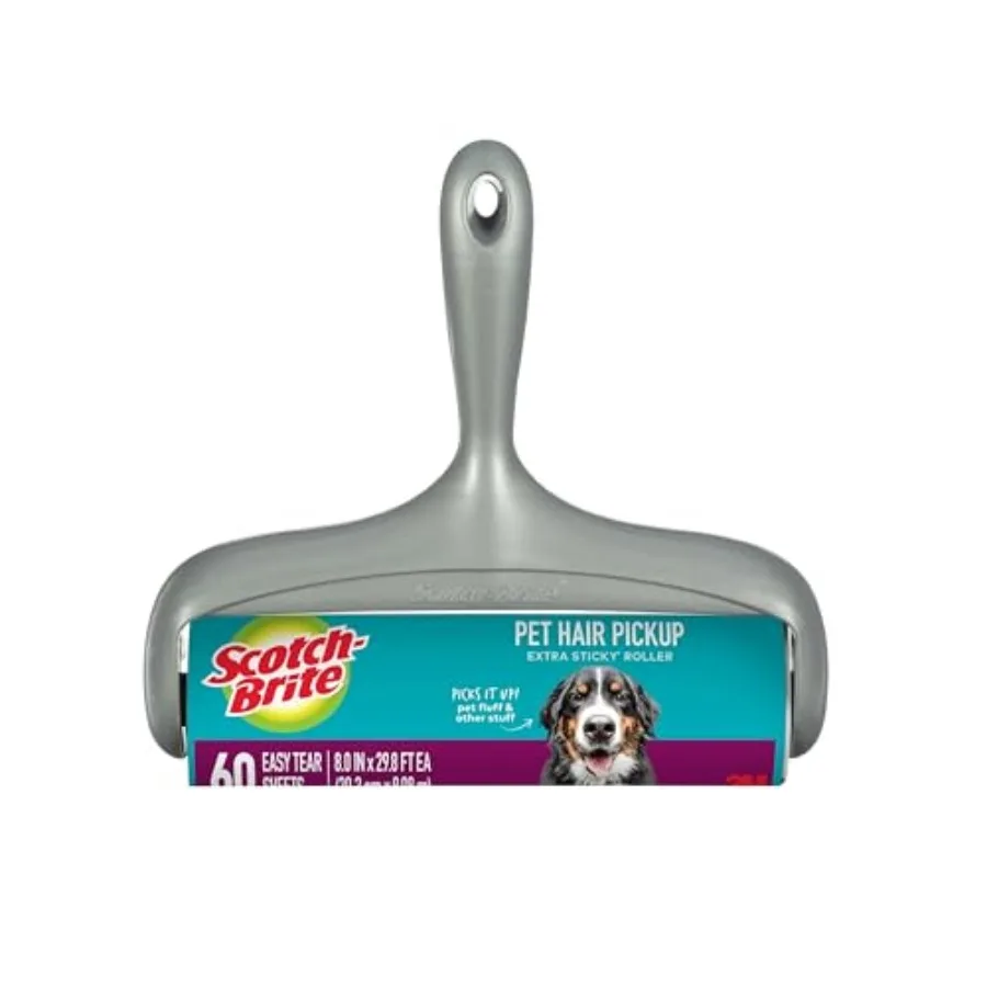 

Pet Hair Pickup Extra Sticky Large Lint Roller, Designed for Removing Fur + Fluff on Couches, Clothes, Dog and Cat Beds, and Mo