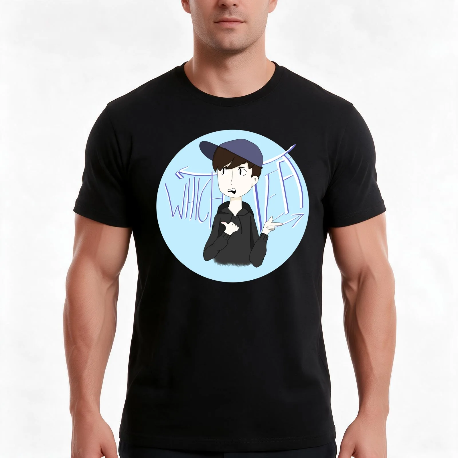 Which Left? T-Shirt, Summer Casual Cotton Tee, Oversized Streetwear Tops, Vintage Graphic Print, Loose Fit Short Sleeve