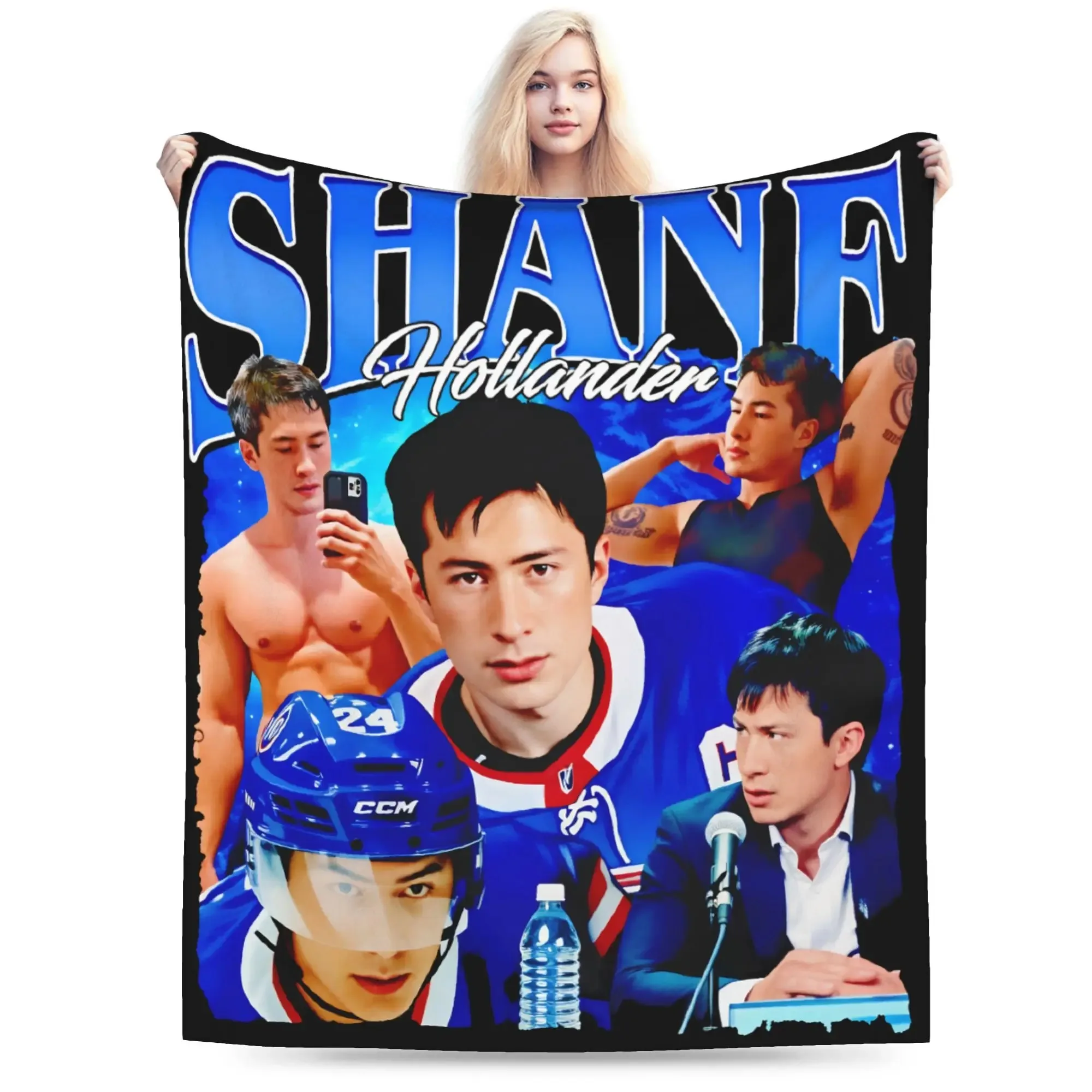 Hollanov Hockey Romance Blankets Heated Rivalry Flannel Awesome Warm Throw Blanket for Bedspread All Season