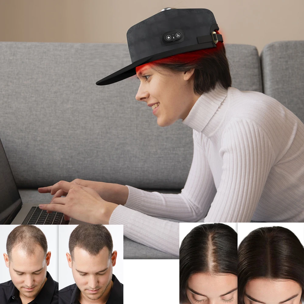 Healthcare Accessories 660nm 850nm Laser Red Light Therapy Hat for Men Women Hair Regrowth System Anti Hair Loss Treatment