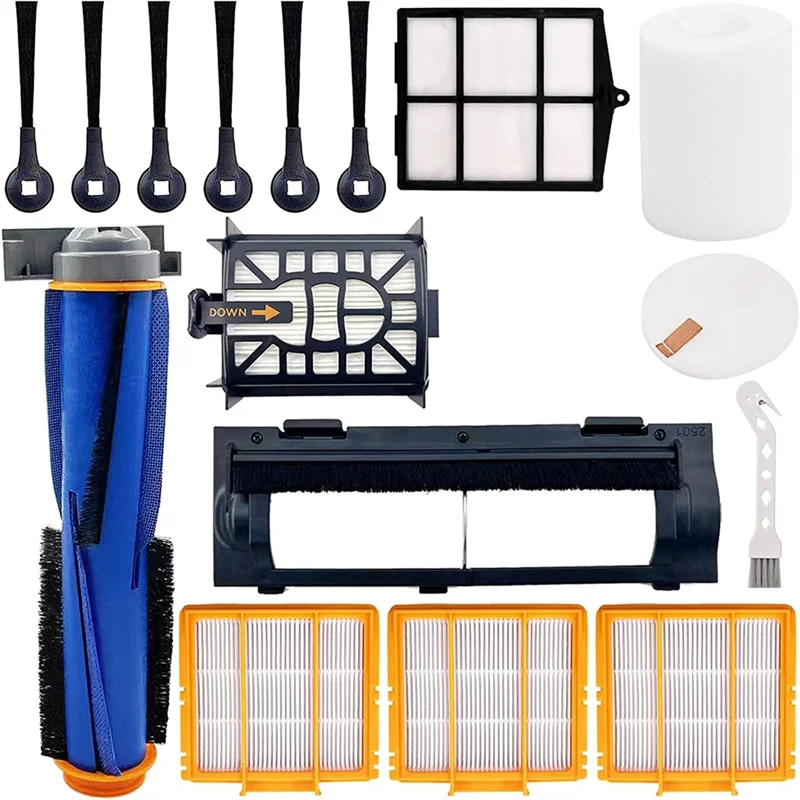 A76G-الفرشاة الرئيسية فرشاة جانبية فلتر HEPA إكسسوارات قطع غيار متوافقة مع مكنسة كهربائية Shark AV2501AE AV2502AE