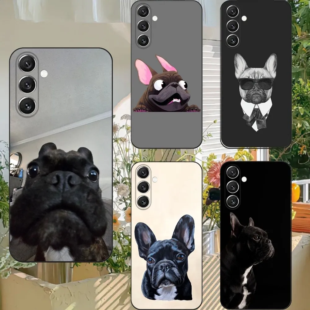 

French Bulldog Dog Pet Phone Case For Samsung S25,S24,S21,S22,S23,S30,Ultra,S20,Plus,Fe,Lite,Note,10,9,5G Black Cover