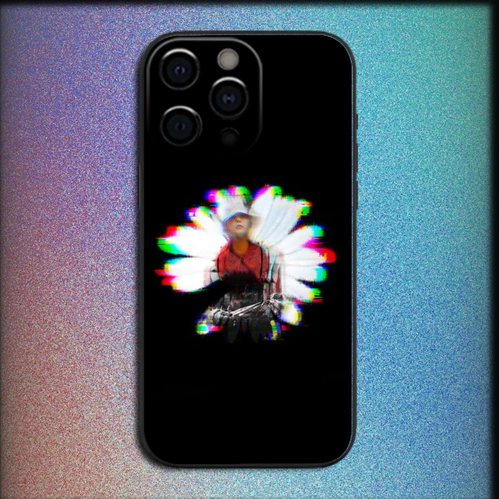 Chrysanthemum Singer GD G-Dragon Phone Case For iPhone 16,15,14,13,12,11,Pro,XS,Max,XR,Plus,SE,Mini Soft Black Cover