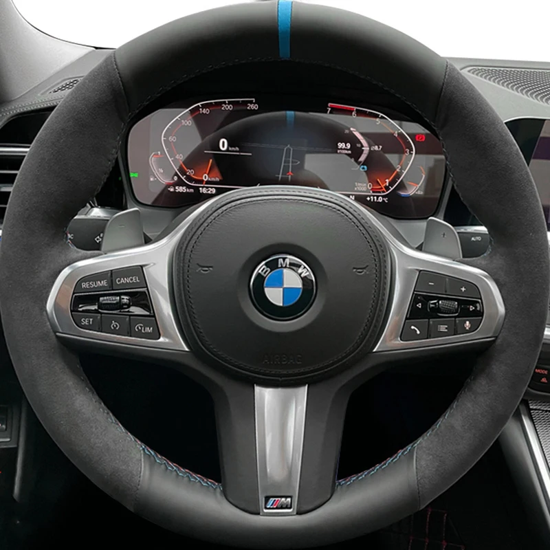 

Car Steering Wheel Cover Suede Braid For BMW G30 530i 525i 530d M550d M550i G02 X4 2018 F90 M5 G01 X3 M40i Car Accessories