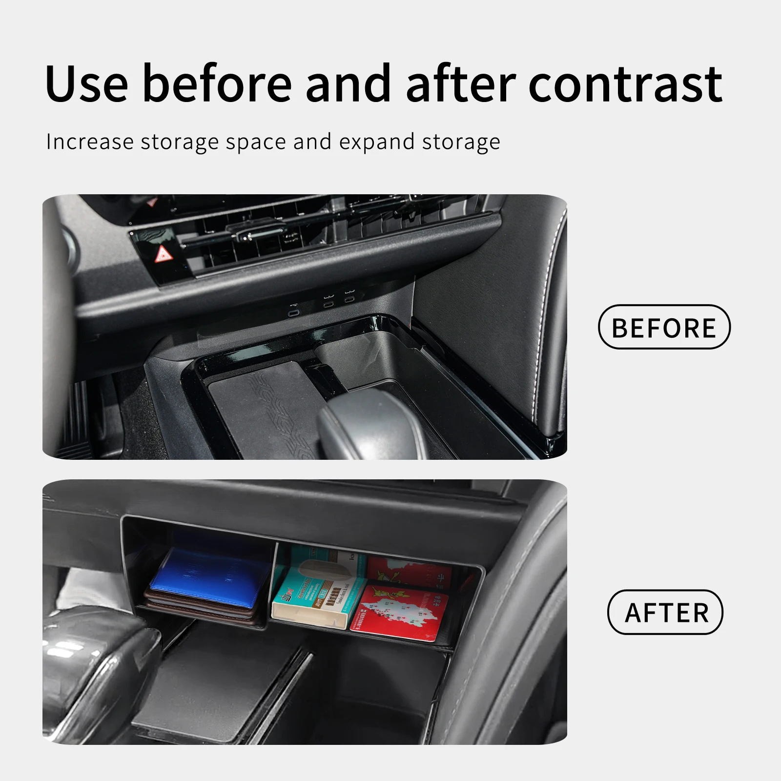 for Toyota Camry 2024 2025 Storage Box Central Console Tidying Organizer Case Tray Car Interior Accessories