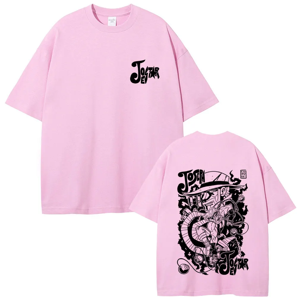 Anime JoJo's Bizarre Adventure T-shirt Joseph Joestar T Shirts Tops Men Women Vintage Oversized Streetwear Male Casual Tshirt