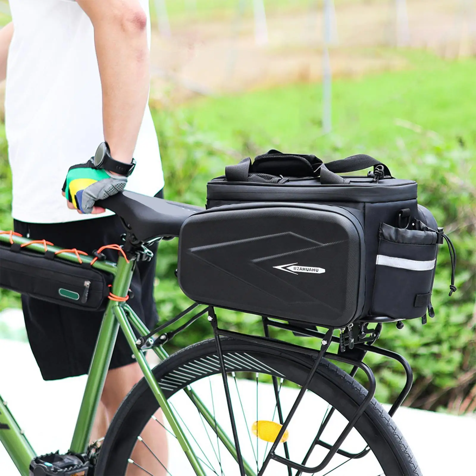 

Сумка на заднюю стойку велосипеда, сумка для хранения багажа, многофункциональная сумка для хранения, портативная сумка на 10 л, сумка для велосипедного хвоста, сумка для багажника велосипеда