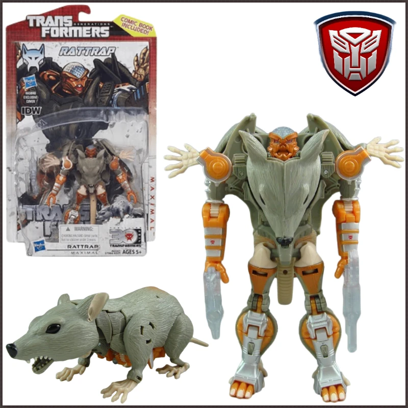 

In Stock Hasbro Transformers G Series 30th Anniversary D Class Rattrap Action Figure Anime Movable Robot Model Collectible Gifts