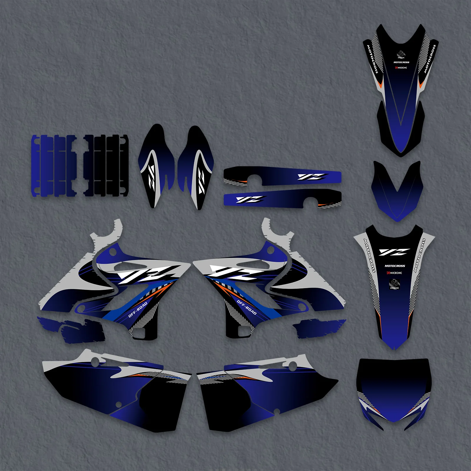 

NICECNC For Yamaha YZ125 YZ250 2015-2021 2020 2019 2018 Motorcycle Graphics Background Decals Stickers Customize YZ 125 YZ 250