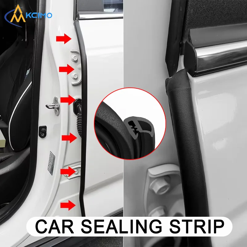 Automotive sealing strip Door soundproof and dustproof rubber strip High elasticity and aging-resistant rubber 1.6M/2M