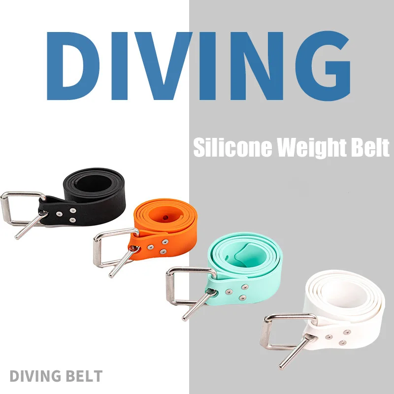 

1.3M Cuttable Silicone Diving Weight Belt with Buckle Snorkeling Weight Tank Pocket Carrier for Scuba Diving Spearfishing