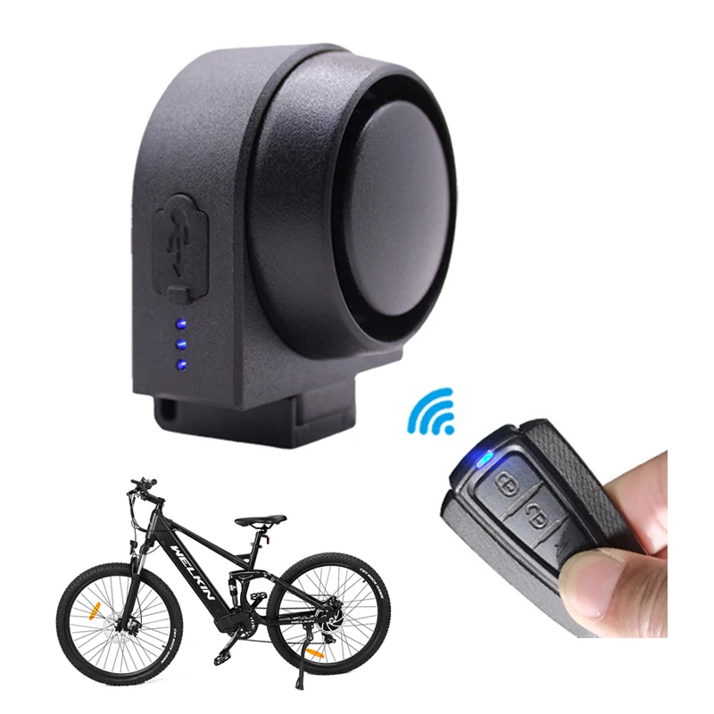 ANTUSI A2 Bike Wireless Anti-theft Alarm 115dB 400mAh USB Charge IPX5 Waterproof Bicycle Remote Control Electric Vibration Horn