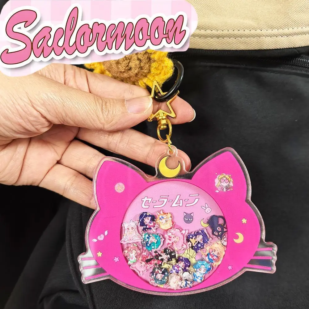 Sailor Moon Acrylic Shaky Keychain Anime Merchandise Backpack Charm Decorative Creative Gift Cute for Giving to Friends