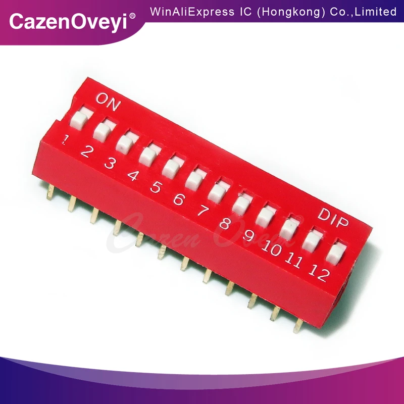 10piece Red DIP switch DS-12 (12 bits)