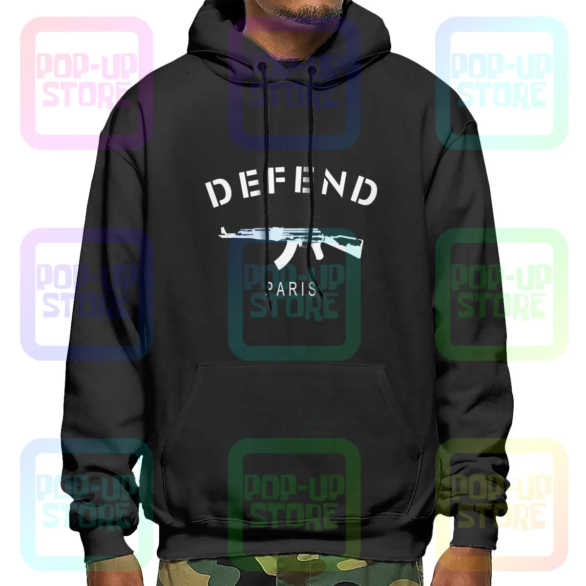 

Defend Paris 3D Print Ak47 Hoodie Sweatshirts Hoodies Soft Design All-Match Best Quality