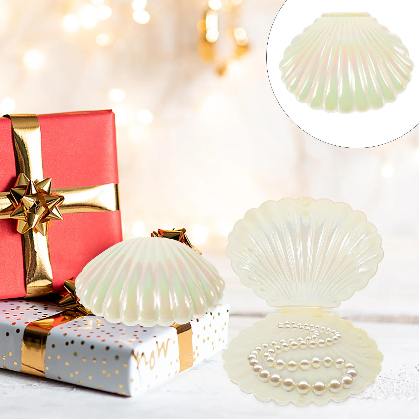 10Pcs Seashell Party Favor Box Candy Containers Shell Jewelry Boxes Treat Holders