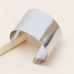 Chunky Heavy Wide Metal Bracelets For Women Open Cuff Exaggerated Cuff Bangles Trend Charm Arm Jewelry Fashion Gifts bijoux