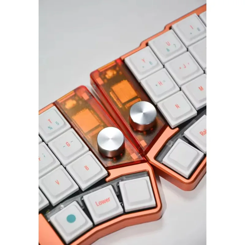 Cornix Split Keyboard CNC Aluminum Case Low Profile Dual Mode Wireless Mechanical Keyboard Ergonomic with Knob Support Vial - view 5