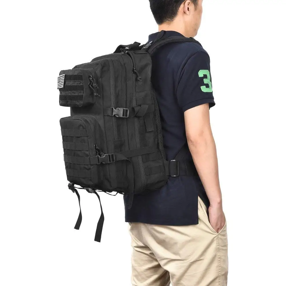 45L Taktischer Rucksack Molle Assault Pack 3-Tage-Notfallrucksack Wander- und Trekkingrucksack Fitness Camping, Alltag und Arbeit – Detail 4