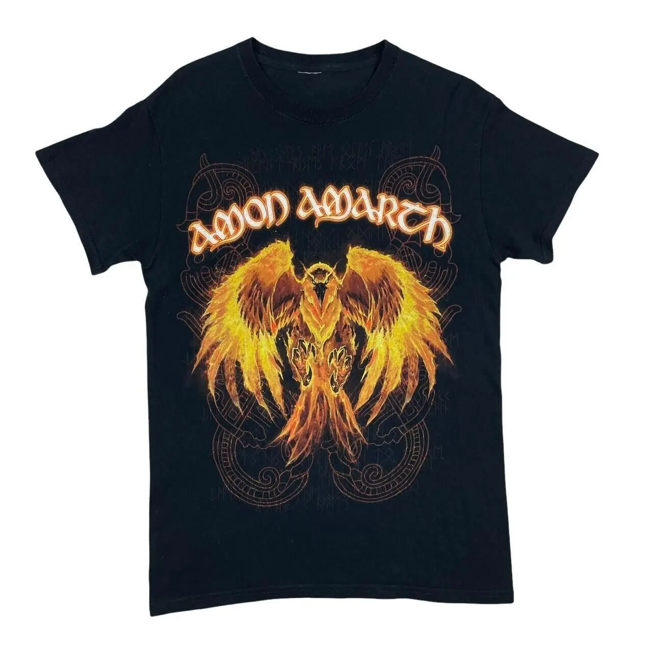 Amon Amarth Band T Shirt Black And Gold Xs