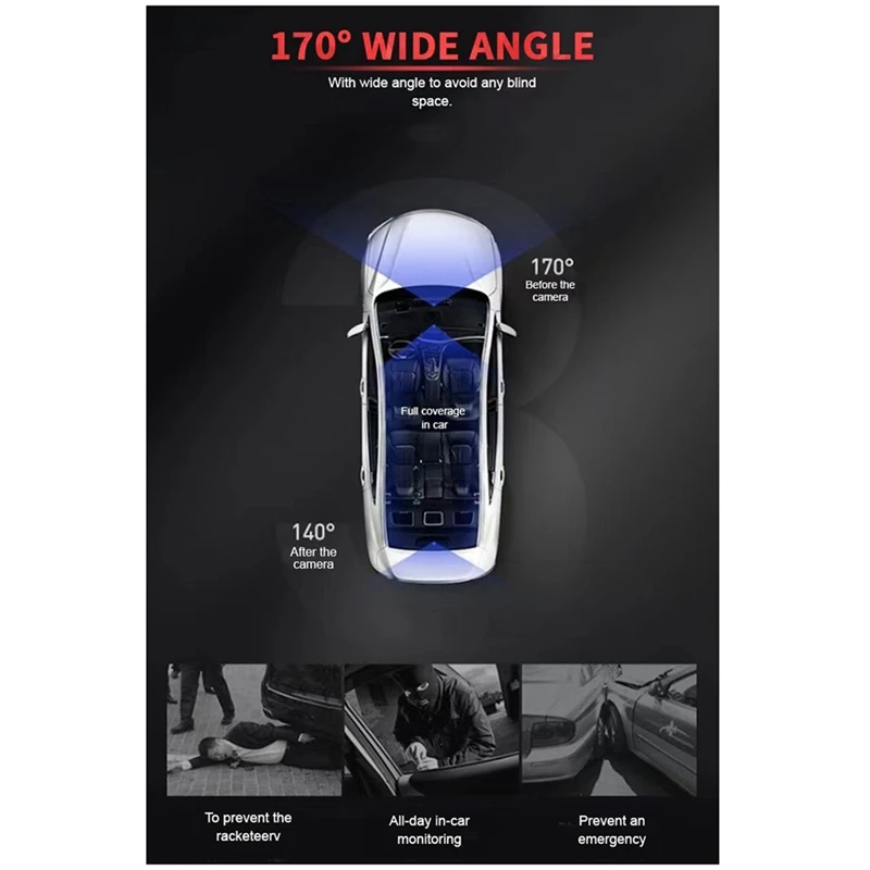 Kaca spion Streaming 10 inci 4K HD, ponsel layar penuh depan dan belakang rekaman ganda WIFI