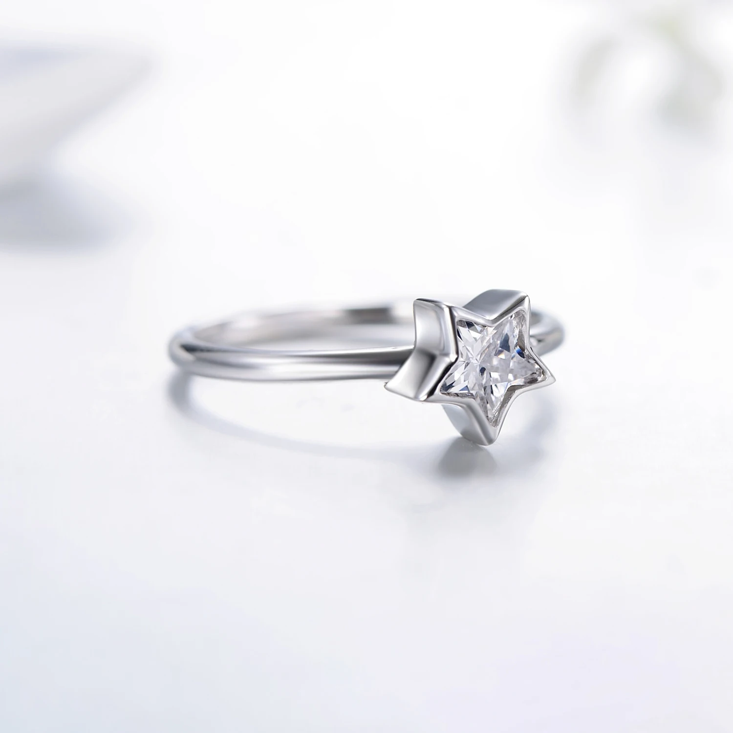 Modian 2026 NEW Cubic Zirconia  Jewelry Authentic 925 Sterling Silver Star Ring Fashion Simple Rings For Women Elegant Gift