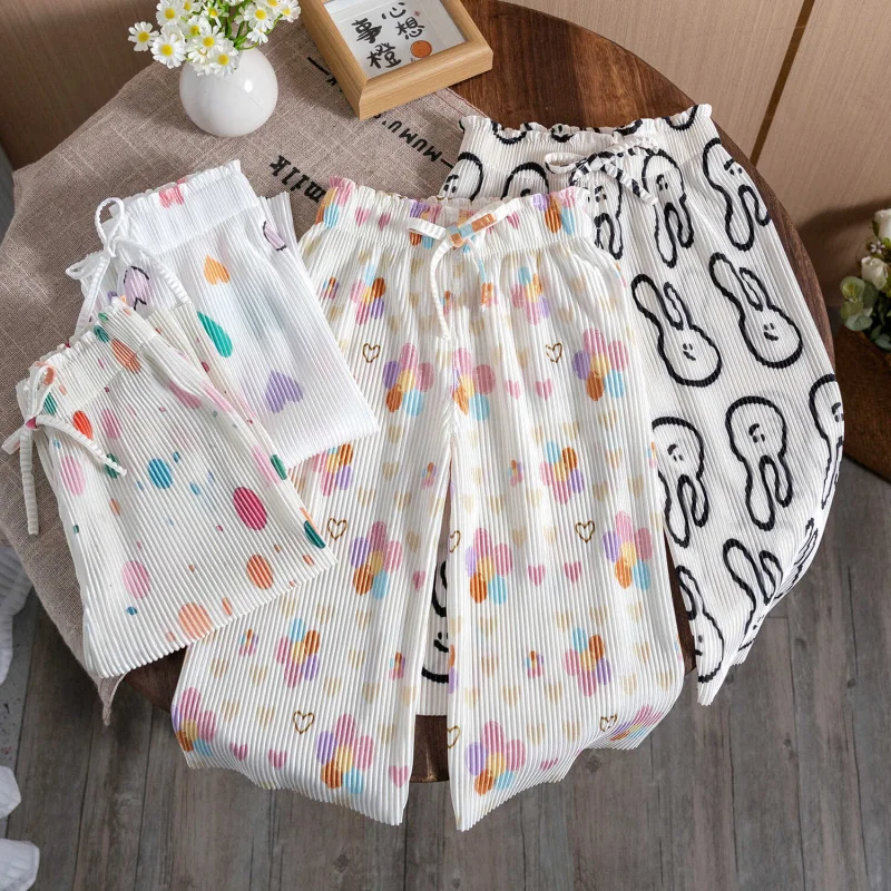 

Korean Children's Clothing2024Summer Girls' Anti-Mosquito Pants Little Girl Loose Wide-Leg Pants Casual Versatile Trousers Tide