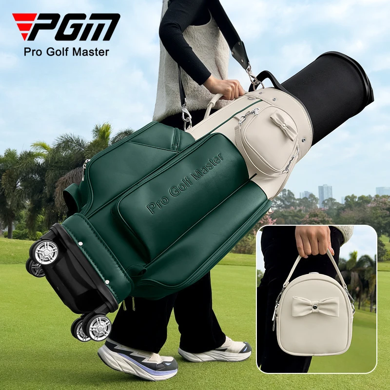 PGM Aviation Golf Bag Women's Hard Shell Stretch Golf Bag Four-wheeled Luggage Multifunction Airplane Golf Bag QB176