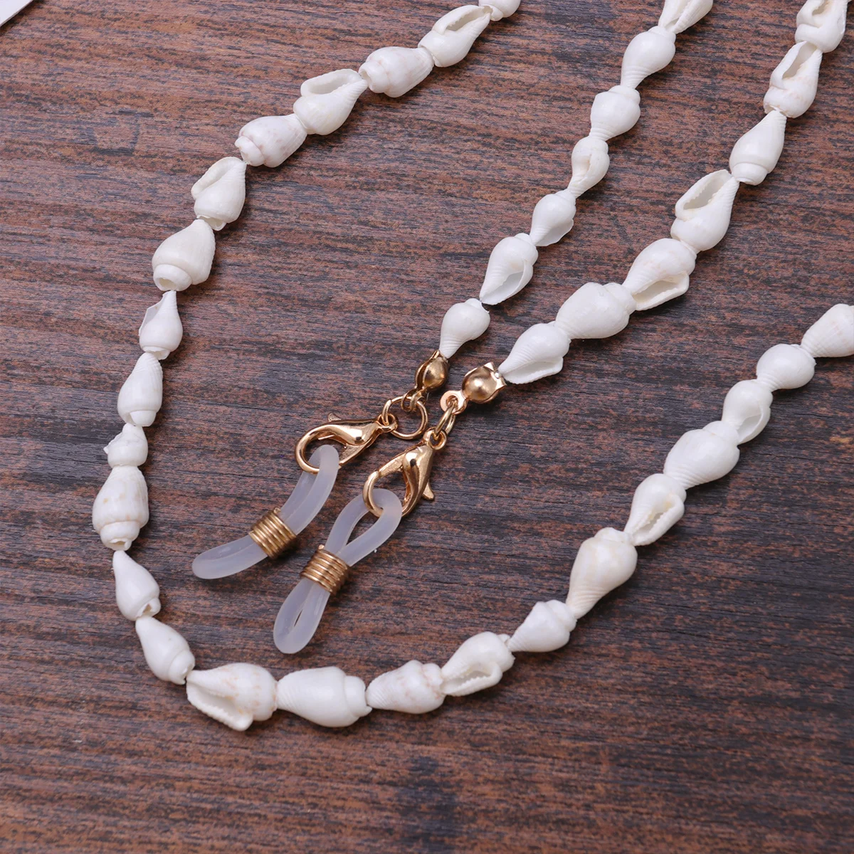 

Eyeglass Chain White Conch Shell Design Glasses Cord For Sports Hiking Running Eyewear Retainer Strap Holder Lanyard