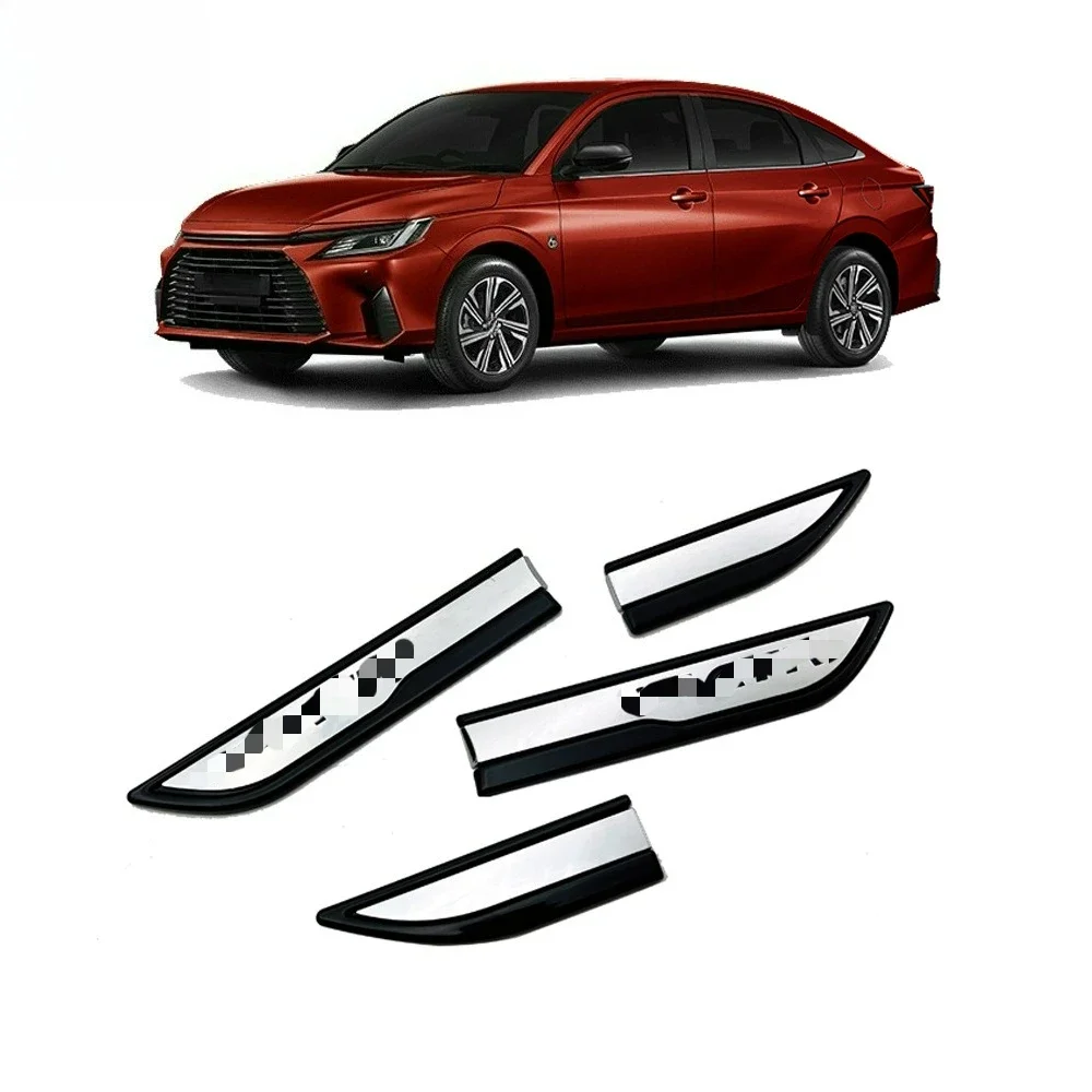 For Toyota Yaris Ativ AC100 2022 2023 Car Accessories ABS Chrome Leaf Board Decoration On Shark Gills