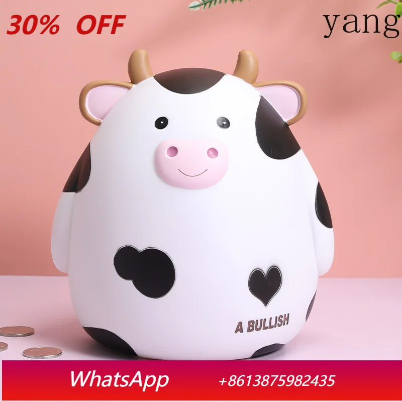 

CX cartoon point cow children's piggy bank vinyl anti-drop home decoration Children's Day creative gifts